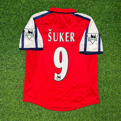 Davor Šuker Arsenal 1999-2000 Red White Retro Football Jersey