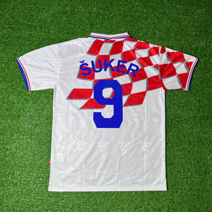 Davor Šuker Croatia 1998 World Cup Retro Football Jersey Kit