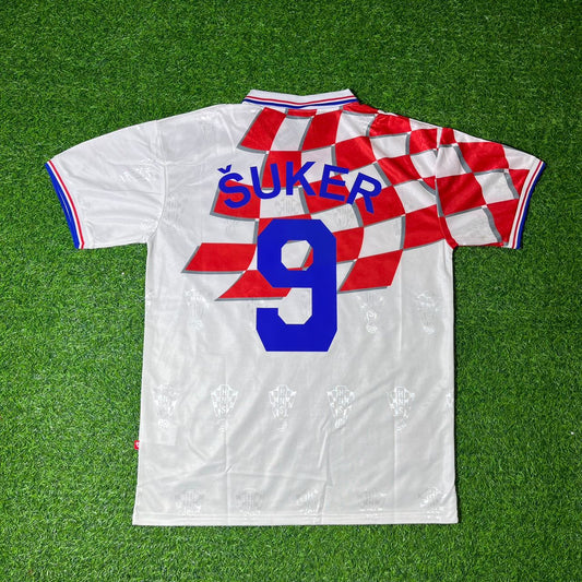 Davor Šuker Croatia 1998 World Cup Retro Football Jersey Kit