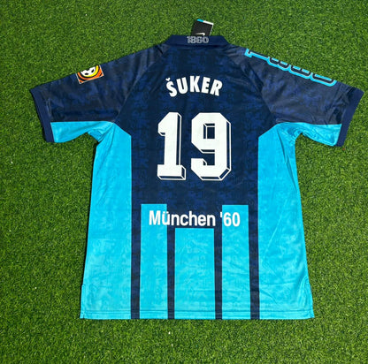 Davor Šuker TSV 1860 München Blaues Heim Retro Fußballtrikot
