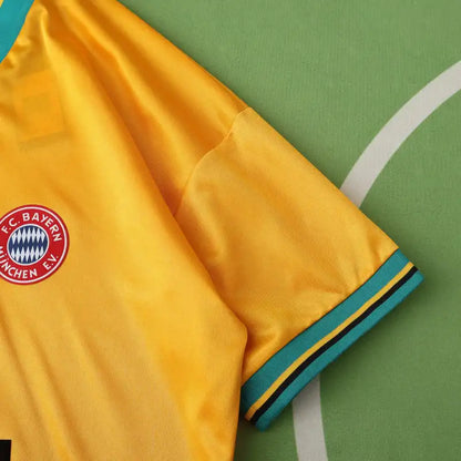 Bayern München 93/95 Season Yellow Away Retro Jersey Trikot Soccer Shirt