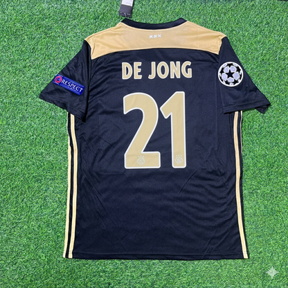 Frenkie De Jong Ajax 2018–2019 Champions League Black Retro Football Jersey Kit