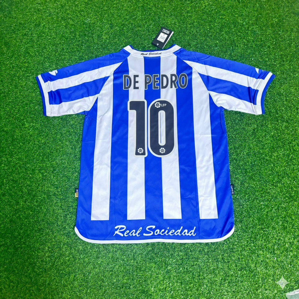 Javi de Pedro Real Sociedad 2002/2003 Retro Football Jersey