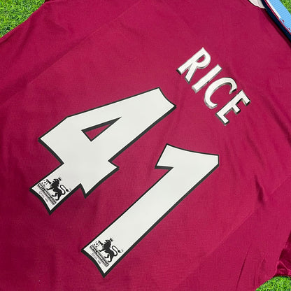 Declan Rice #41 West Ham United Home Retro Football Jersey