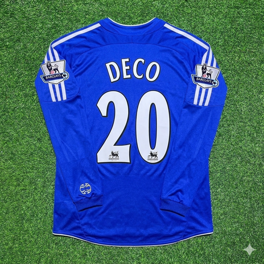 Deco #20 Chelsea 2006-2008 Long Sleeve EPL Patch Football Jersey