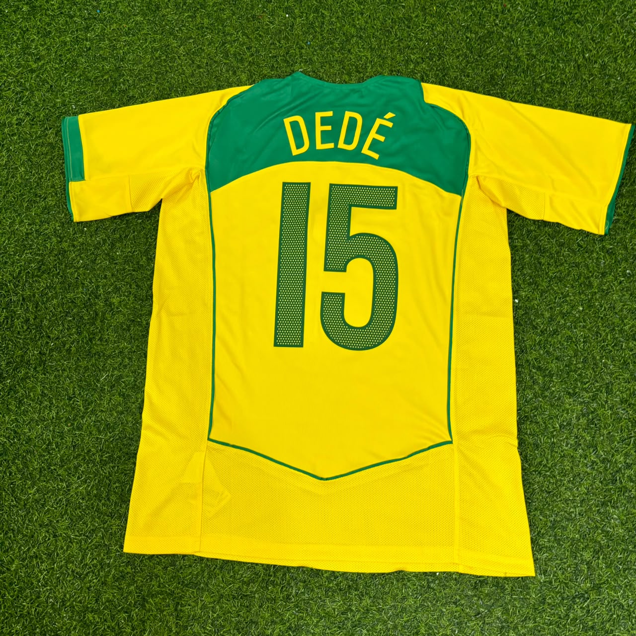 Dedê 15– Brazil 2004–2006 Retro Kit Jersey – | Trikot | Maillot Soccer Shirt