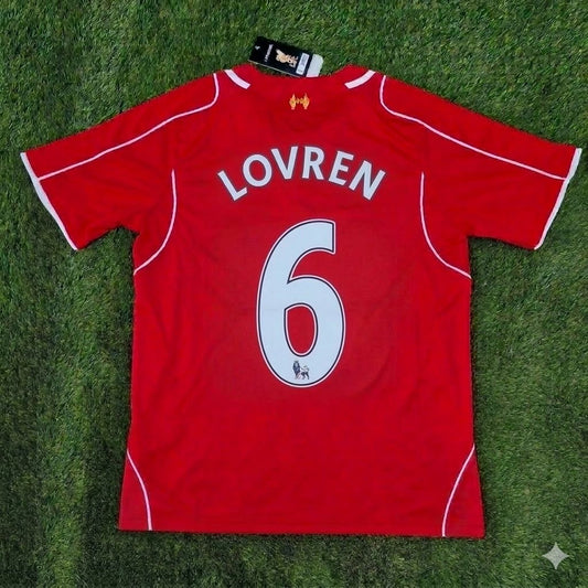 Dejan Lovren 6- Liverpool 2014/15 Home Retro Kit Jersey Trikot Maillot Soccer Shirt