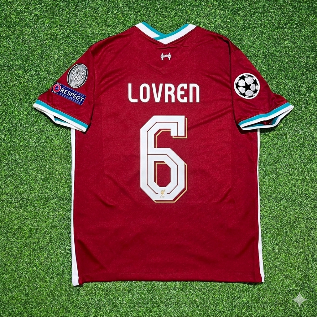 Dejan Lovren 6# Liverpool 2019 2020 Home Retro Football Jersey