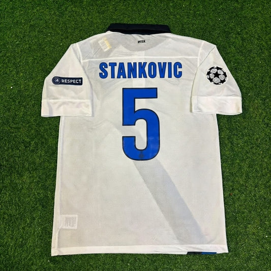 Dejan Stankovic #5 Inter 2011/2012 White Away Jersey Trikot Maillot Maglia Soccer Shirt