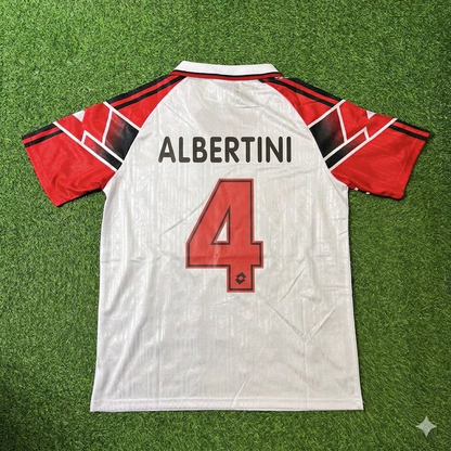 Demetrio Albertini #4 AC Milan 1997 Away Retro Football Jersey