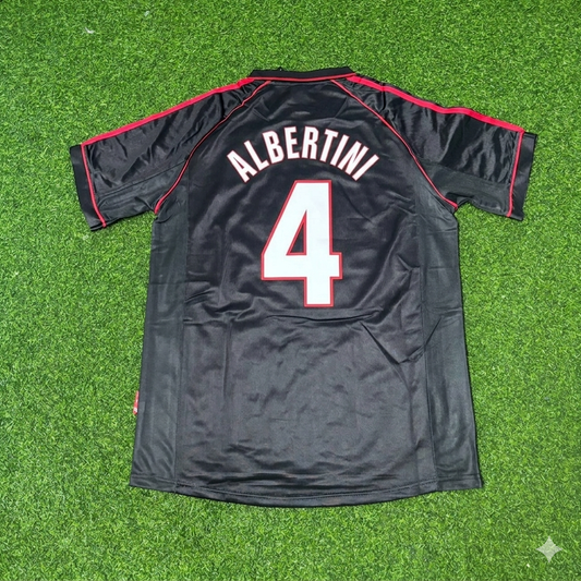 Demetrio Albertini #4 AC Milan 1998-1999 Black Retro Football Jersey