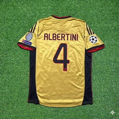 Demetrio Albertini #4 AC Mailand Gold Retro Trikot