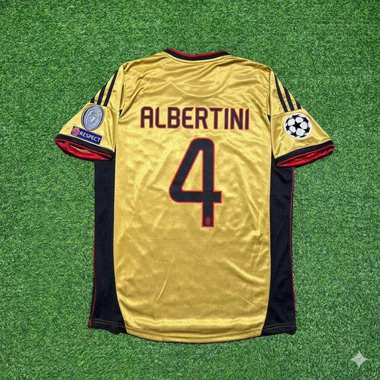 Demetrio Albertini #4 AC Milan Gold Retro Trikot Jersey