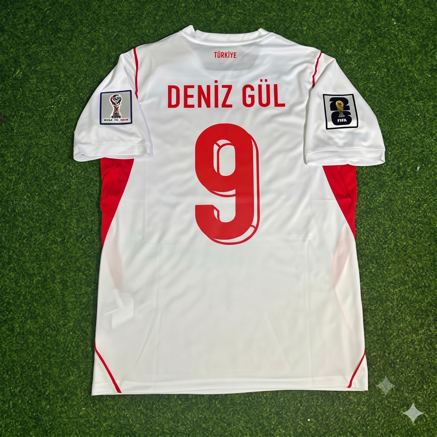 Deniz Gül #13 Turkey Türkiye- World Cup 2026 -Away White - Jersey Trikot - Maillot Maglia