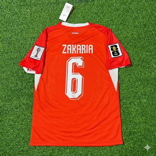 Deniz Zakaria 6- Switzerland 2026 World Cup Kit Jersey Trikot Maillot