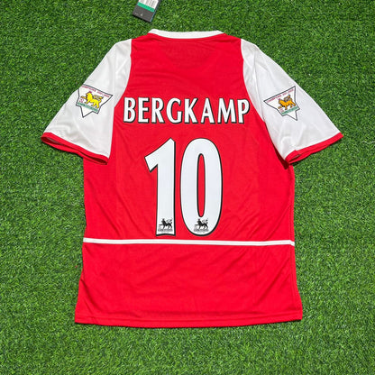 Dennis Bergkamp 10 Arsenal 2002/03 EPL Patch Home Retro Football Jersey Kit