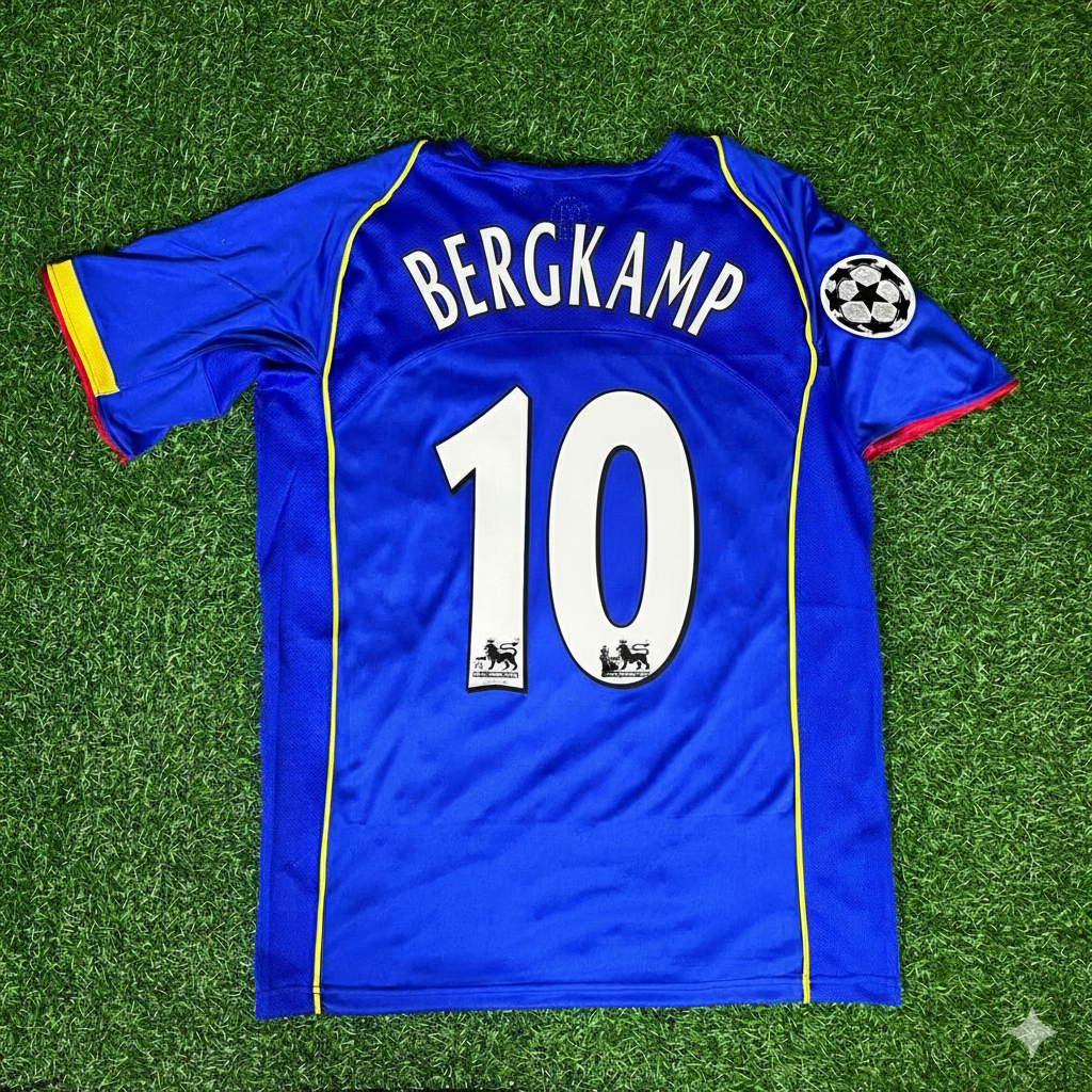 Dennis Bergkamp Arsenal 2004-05 Blue Retro Jersey Trikot Maglia Camiseta