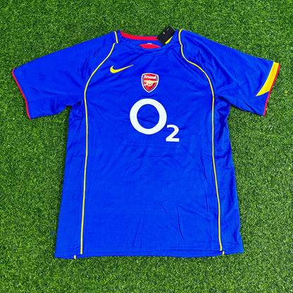 Dennis Bergkamp Arsenal 2004-2005 Blue Retro Football Jersey