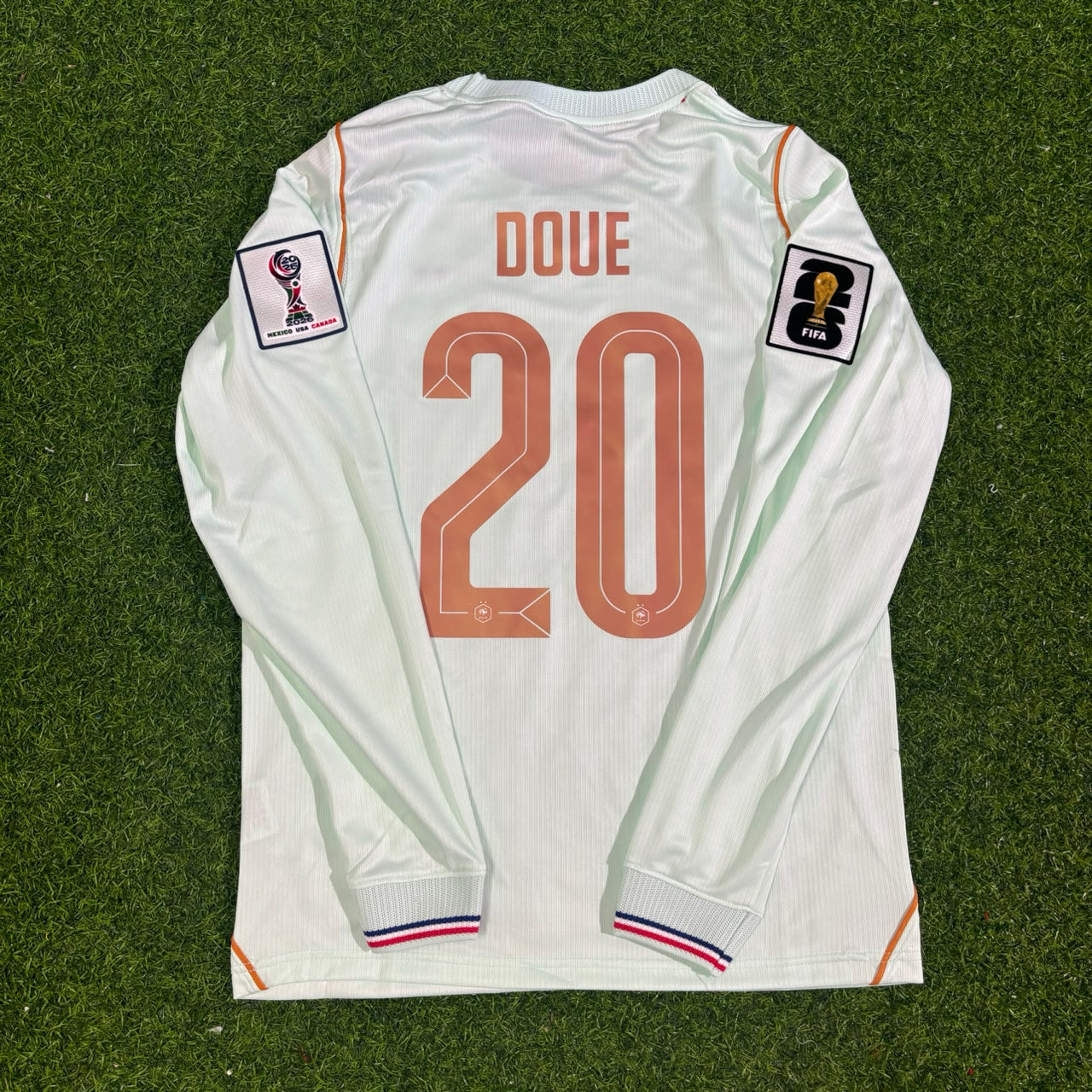 Maillot extérieur manches longues Désiré Doué #20 France Coupe du Monde 2026