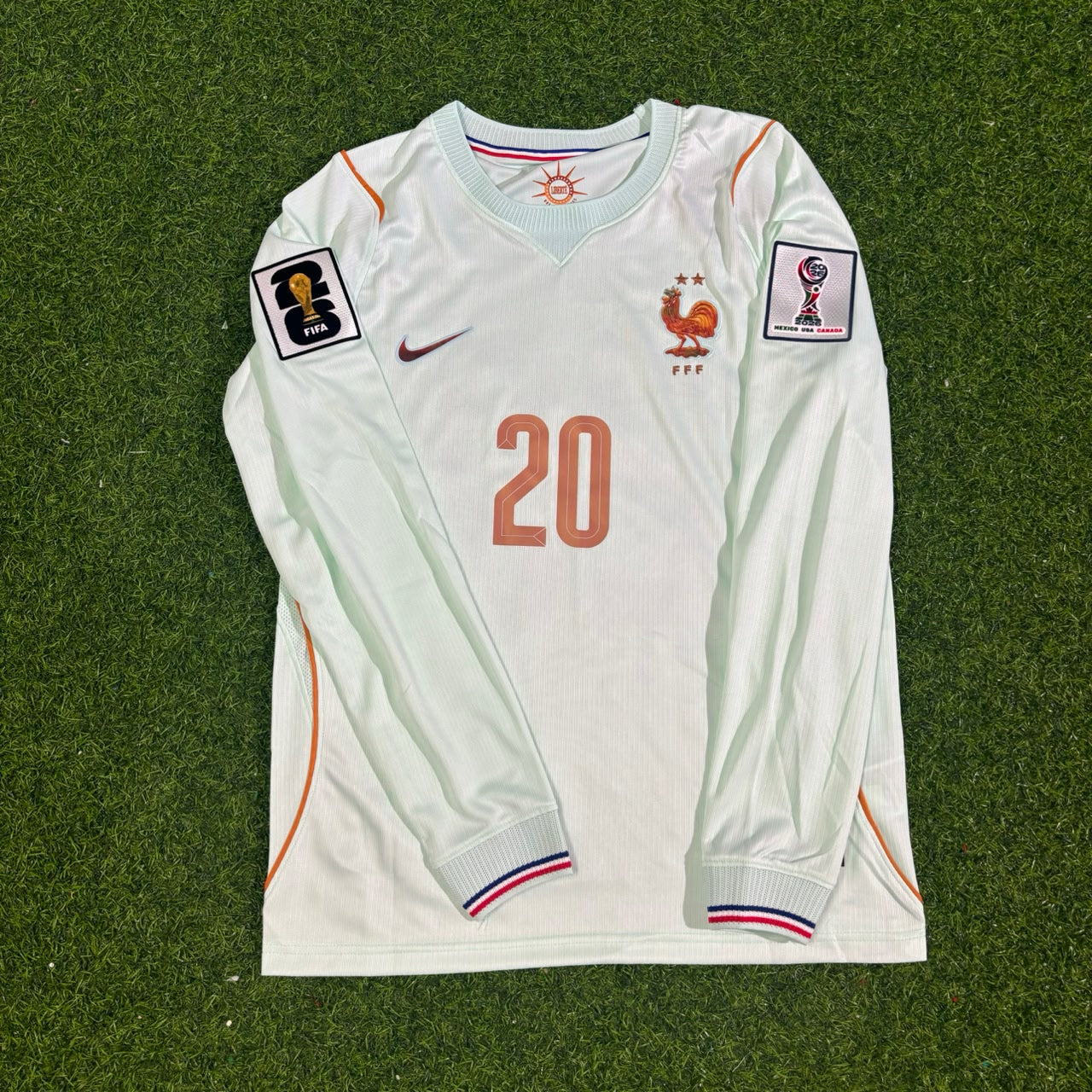 Maillot extérieur manches longues Désiré Doué #20 France Coupe du Monde 2026