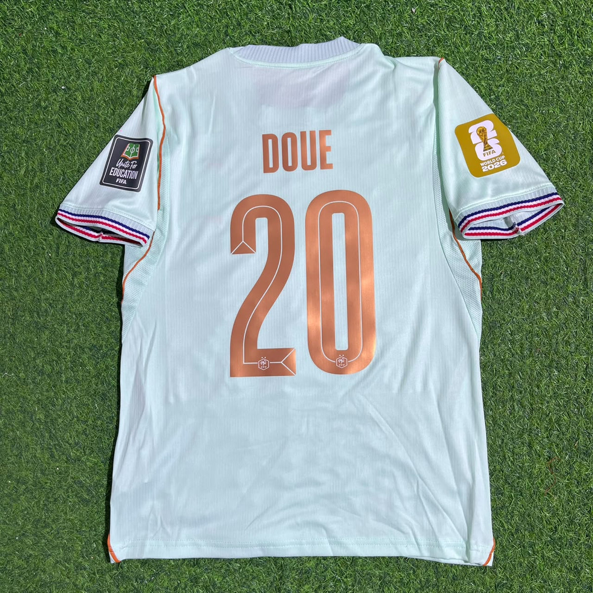 Désiré Doué #20 Frankreich 2026 WM Kinder Auswärts Fußballtrikot