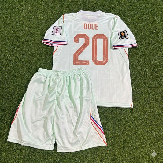 Désiré Doué #20 France 2026 World Cup Kids Away Football Jersey