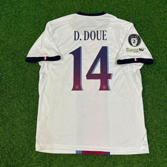 Desire Doue White Jersey Maillot Trikot Soccer Shirt