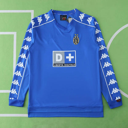 Juventus FC 99/00 Season Away Blue Retro Jersey Trikot Soccer Shirt