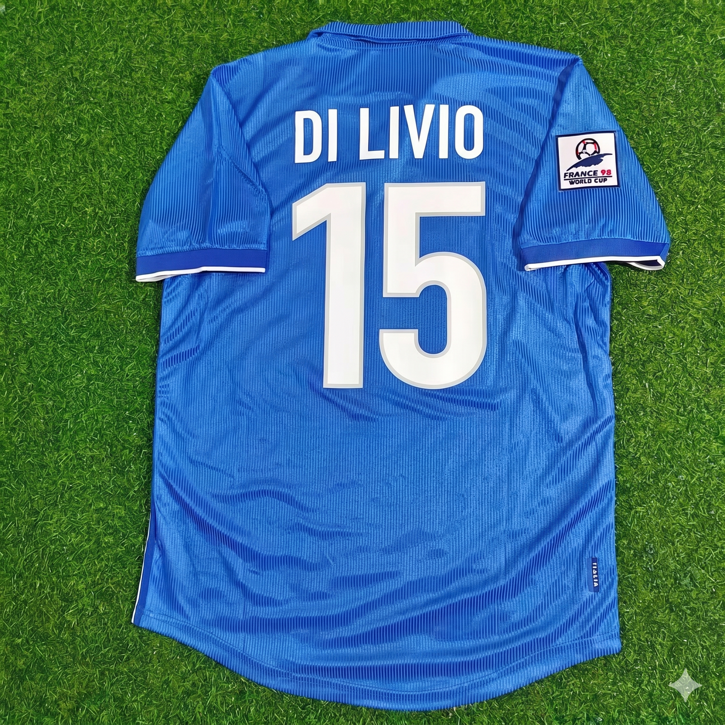 Angelo Di Livio Italien 1998 WM Heim Blau Retro Fußballtrikot