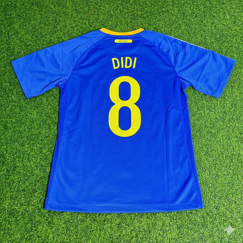 Didi Brazil 2010 World Cup Retro Blue Jersey Trikot