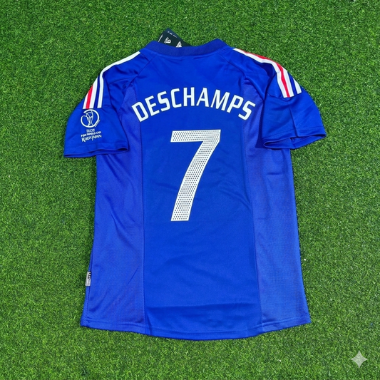 Didier Deschamps #7 France 2002 World Cup Retro Football Jersey