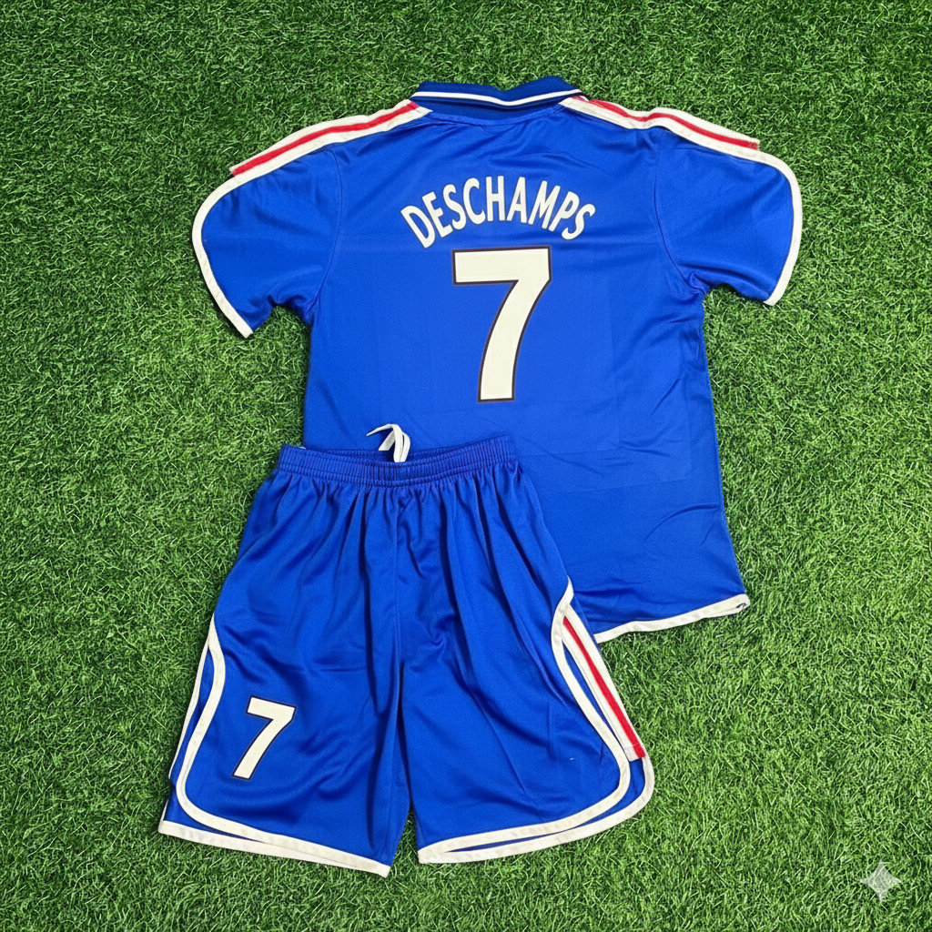 Didier Deschamps 7- France EURO 2000 2002 Retro Kids Jersey