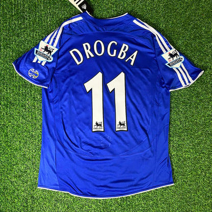 Didier Drogba – Chelsea 2006–2008 Season Retro Kit Jersey – | Trikot | Maillot Soccer Shirt