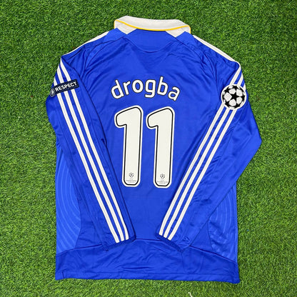 Didier Drogba Chelsea 2008 Champions League Final Long Sleeve Football Jersey