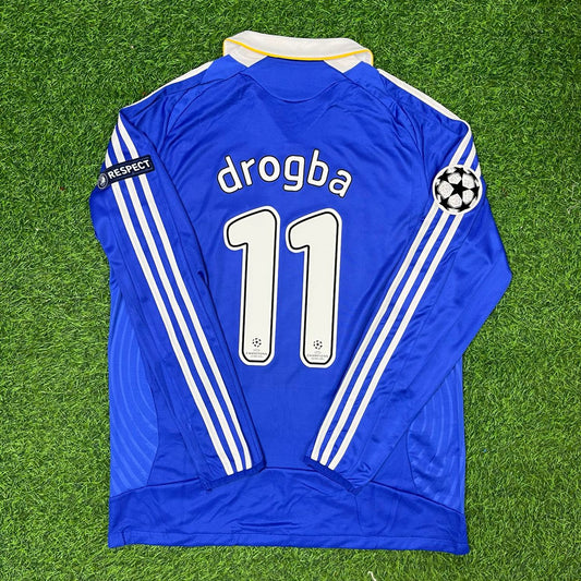 Didier Drogba Chelsea 2008 Champions League Final Long Sleeve Football Jersey