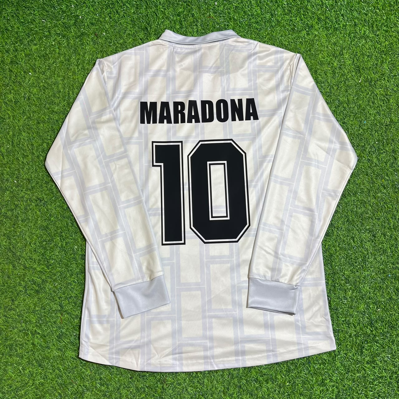 Diego Maradona Argentina 1986 Season Home Long Sleeve Retro Jersey Trikot Soccer Shirt
