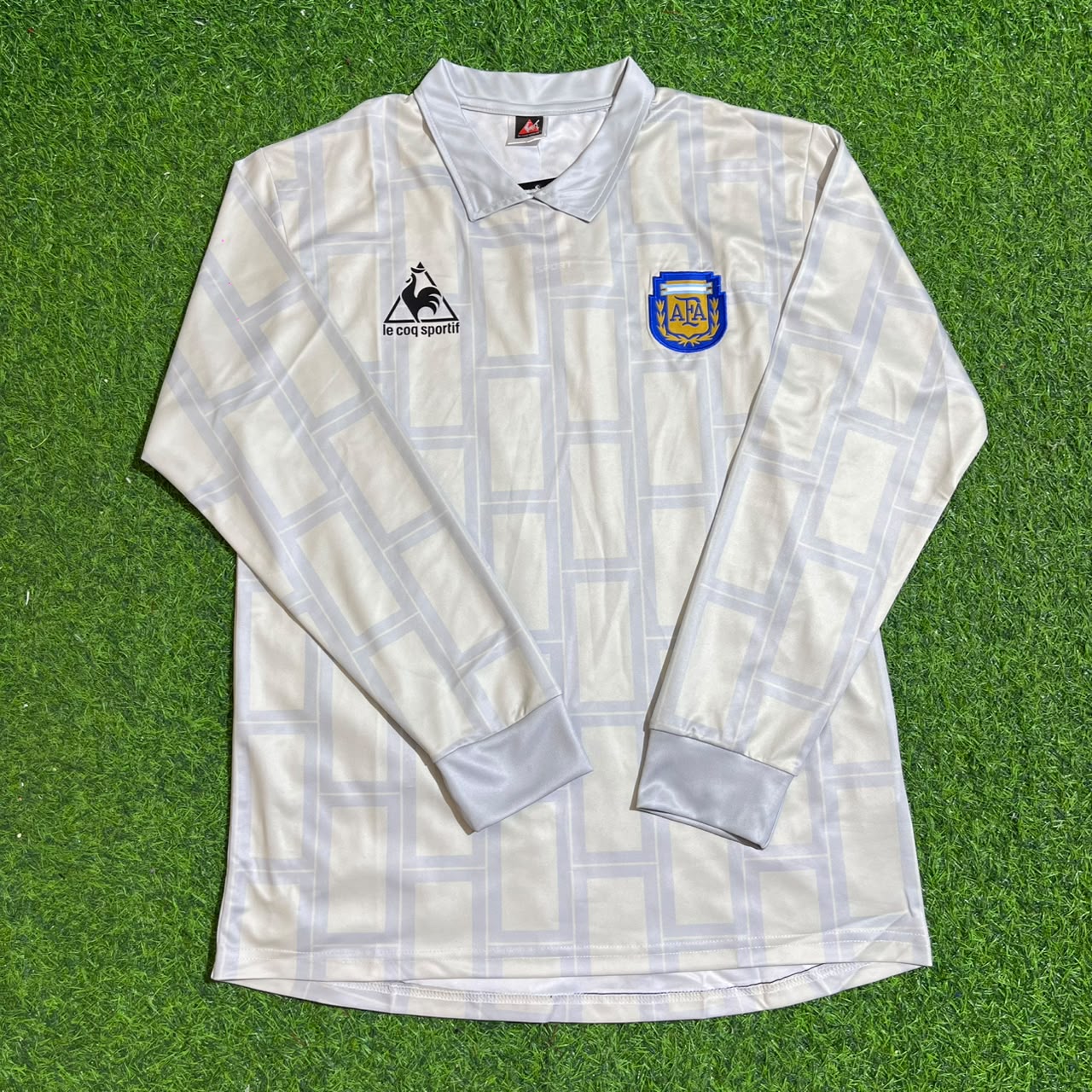 Diego Maradona Argentina 1986 Season Home Long Sleeve Retro Jersey Trikot Soccer Shirt