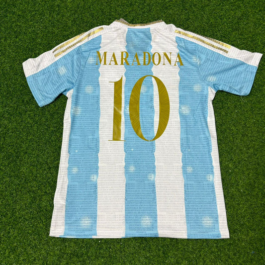Diego Armando Maradona Argentina Commerative Anniversary Football Jersey Trikot Maillot