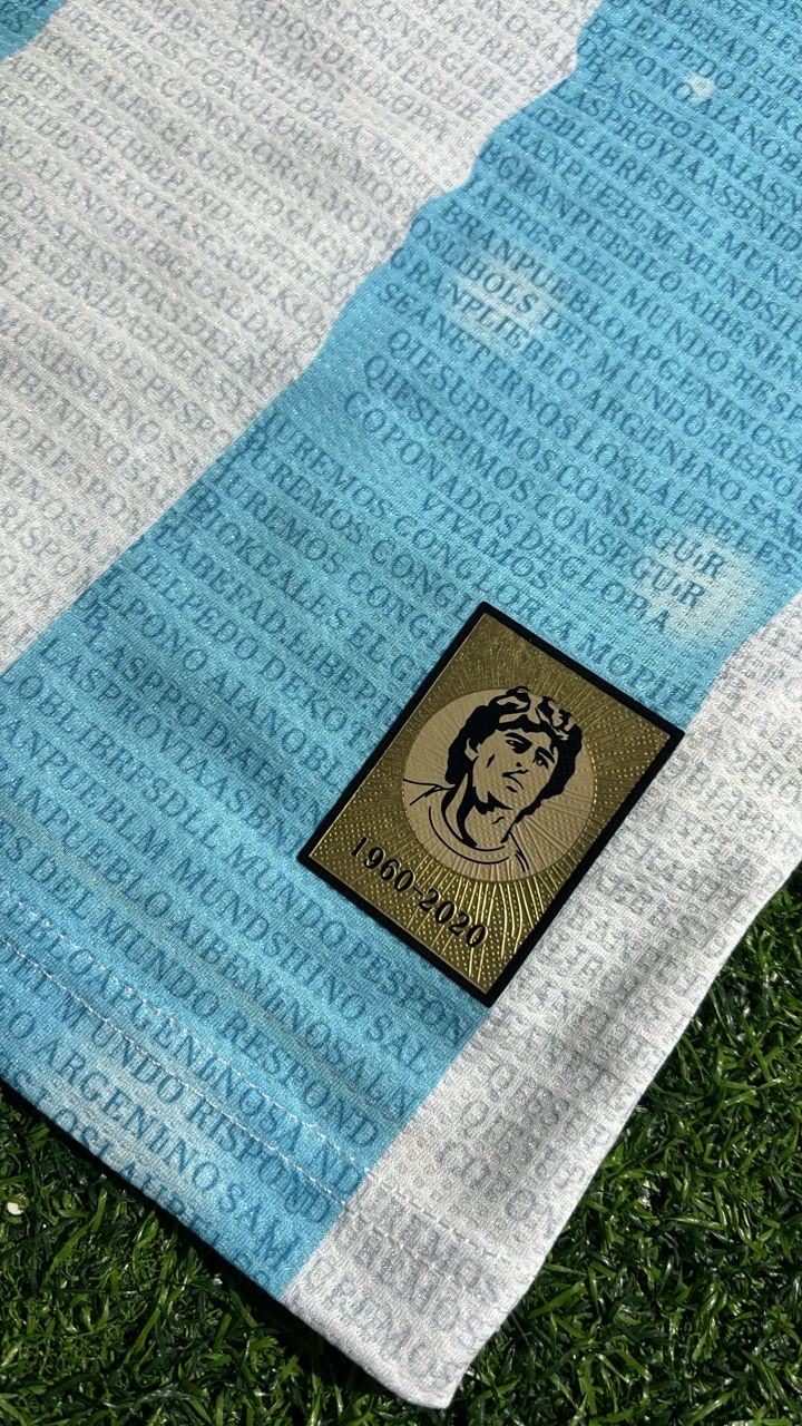 Diego Armando Maradona Argentina Commerative Anniversary Football Jersey Trikot Maillot