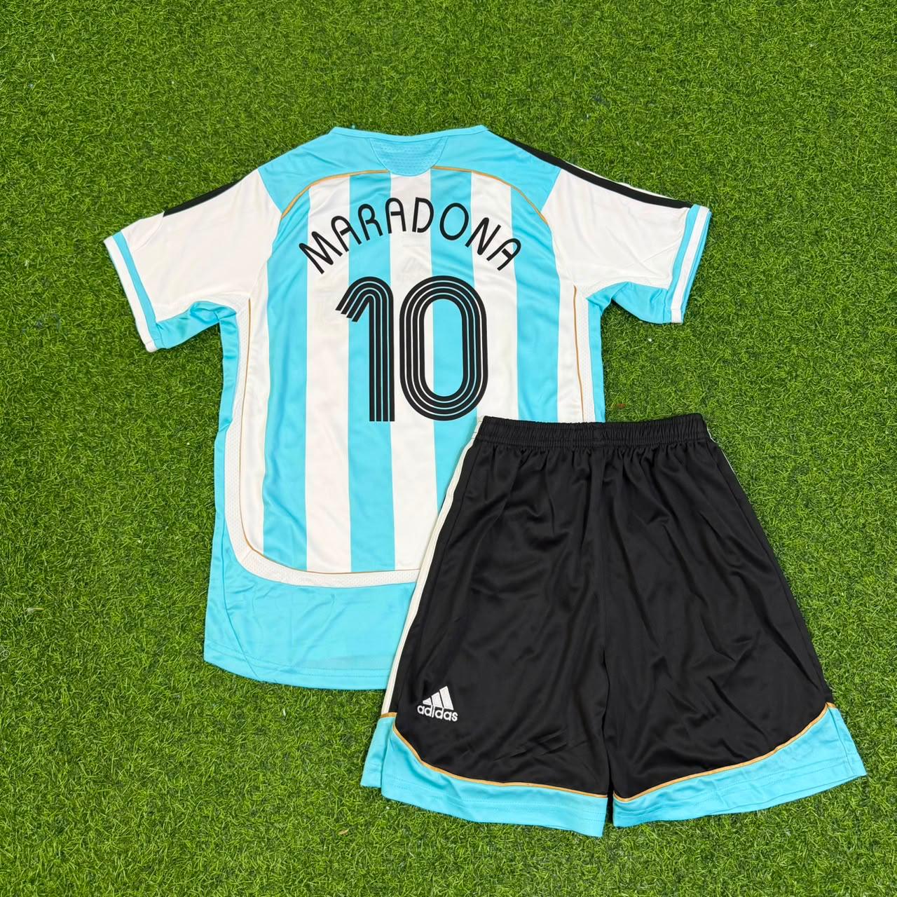 Diego Armando Maradona Argentina Retro Kids Football Jersey