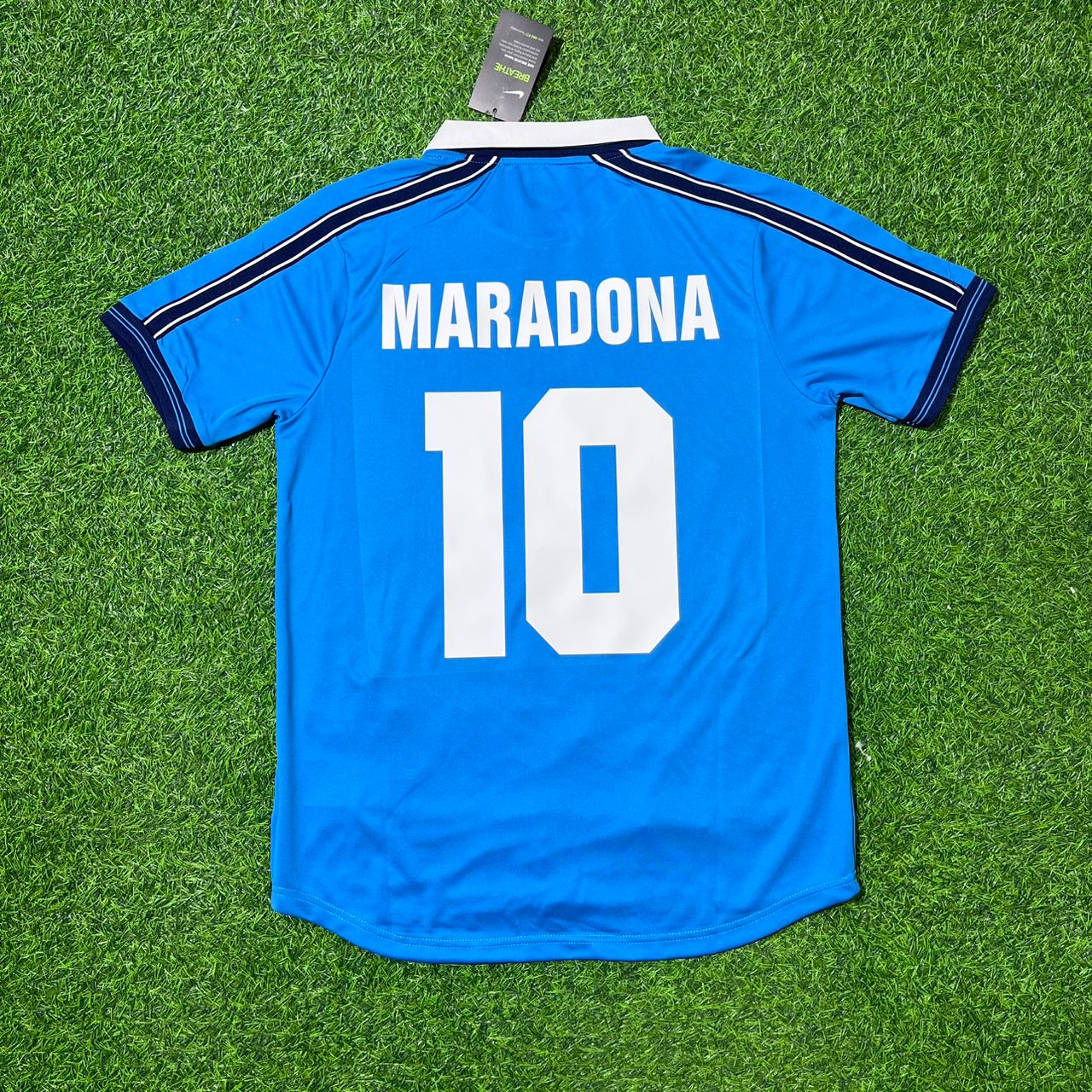 Diego Armando Maradona Napoli Retro Blue Football Jersey Kit