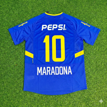 Diego Armando Maradona Boca Juniors Retro Jersey Maillot Trikot Maglia Soccer Shirt