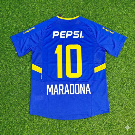 Diego Armando Maradona Boca Juniors Retro Jersey Maillot Trikot Maglia Soccer Shirt