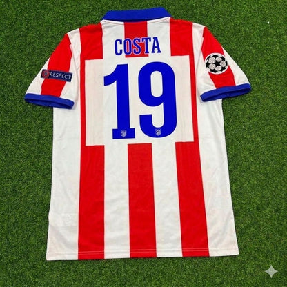 Diego Costa 19- Atlético Madrid 2014 Champions League Final Retro Football Jersey