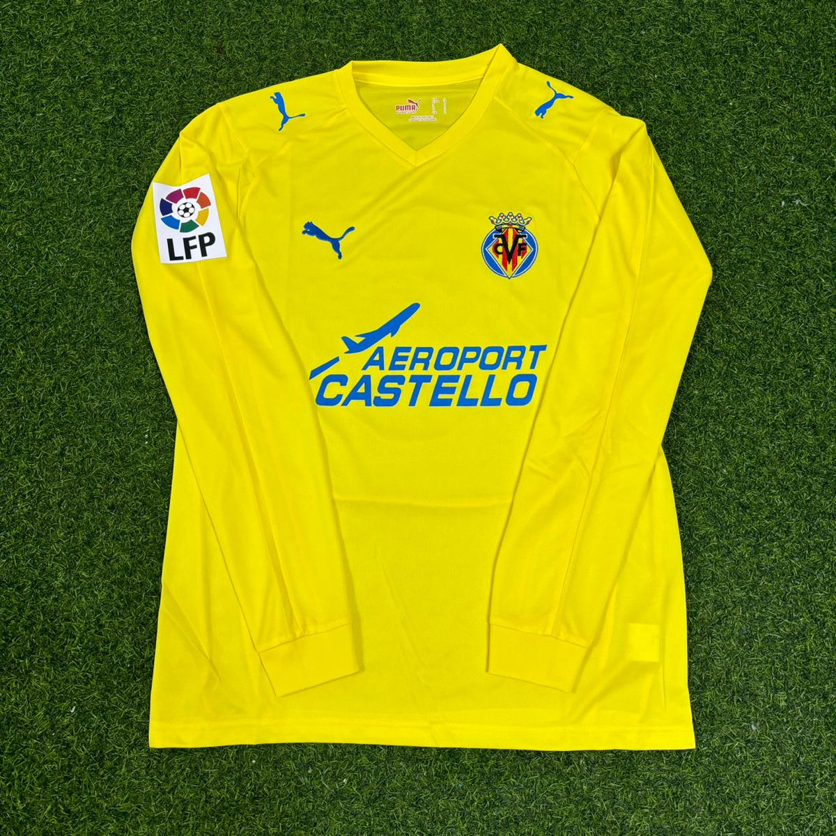 Diego Forlan 5 Villarreal CF 2008/2009 Long Sleeve Retro Football Jersey