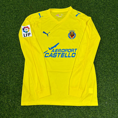 Diego Forlan 5 Villarreal CF 2008/2009 Long Sleeve Retro Football Jersey