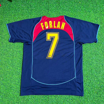 Diego Forlán #7 Atletico Madrid Black SpiderMan Retro Football Jersey