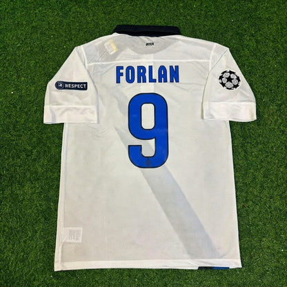 Diego Forlan #9 Inter 2011/2012 White Away Jersey Trikot Maillot Maglia Soccer Shirt