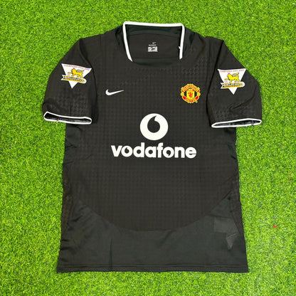Rio Ferdinand Manchester United 2003-2004 Away Black Retro Football Jersey