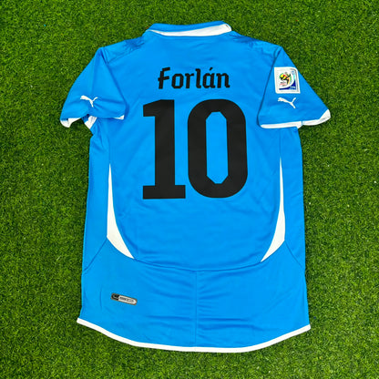Diego Forlán Uruguay 2010 South Africa World Cup Blue Retro Jersey